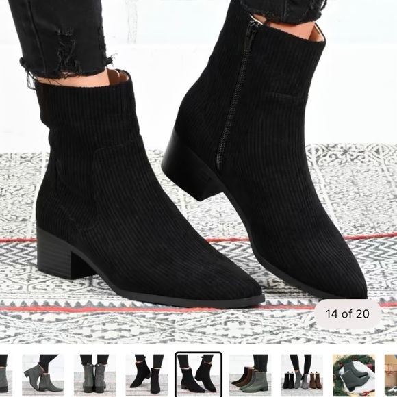 Black Journey + Crew Corduroy Booties - Picture 7 of 7